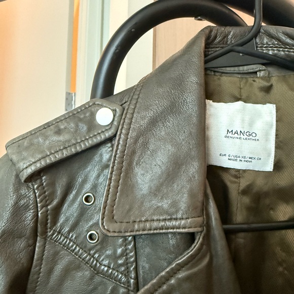Mango Women's  Leather Jacket - Picture 8 of 13